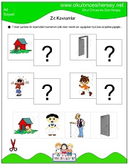 Zıt Kavramlar Kes Yapıştır Çalışmaları